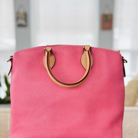 Dooney & Bourke Florentine Leather Dillen Satchel Bubble Gum Pink BAG & … - Picture 3 of 14